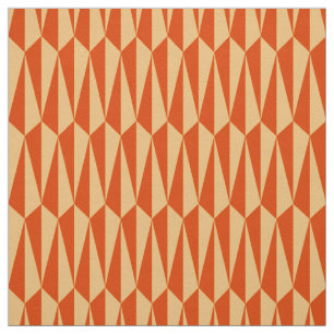 Mid-Century geometric, shades of orange Fabric