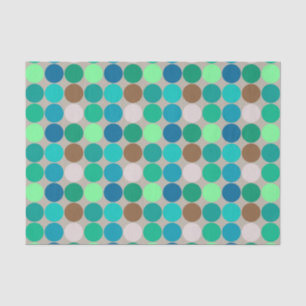 Mid-Century Giant Dots, Turquoise and Gray Tissue Paper