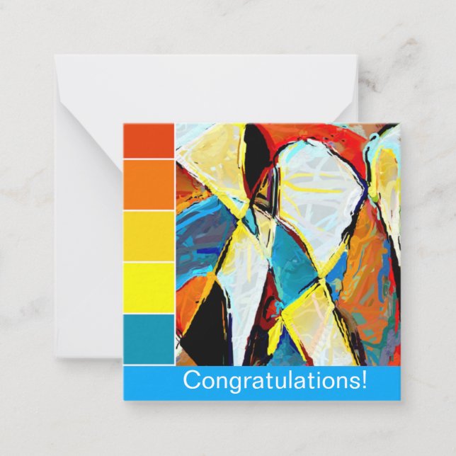 Mid Century Graffiti Note Card (Front)