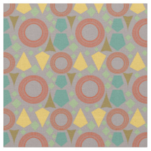 Mid Century Gray Geometric Fabric