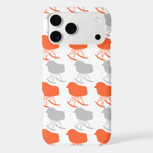 Mid-Century Gray Pattern Chair Silhouette iPhone 17 Pro Max Case