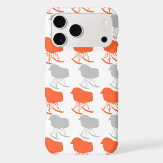 Mid-Century Gray Pattern Chair Silhouette iPhone 17 Pro Max Case