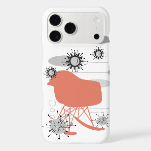 Mid-Century Gray Pattern Chair Silhouette iPhone 17 Pro Max Case