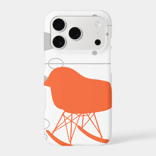 Mid-Century Gray Pattern Chair Silhouette iPhone 17 Pro Case