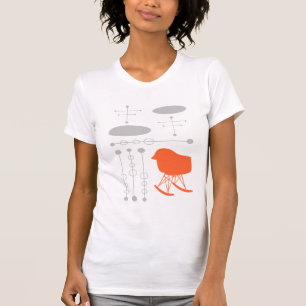 Mid-Century Gray Pattern Chair Silhouette T-Shirt