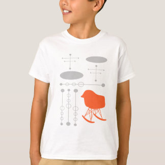 Mid-Century Gray Pattern Chair Silhouette T-Shirt