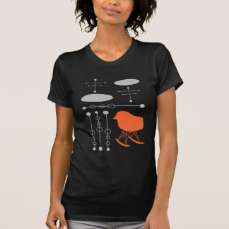 Mid-Century Gray Pattern Chair Silhouette T-Shirt