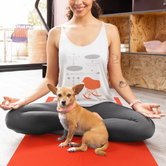 Mid-Century Gray Pattern Chair Silhouette Tank Top