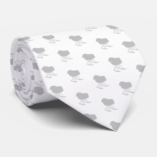 Mid-Century Gray Pattern Chair Silhouette Tie