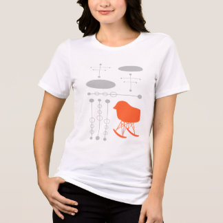 Mid-Century Gray Pattern Chair Silhouette Tri-Blend Shirt