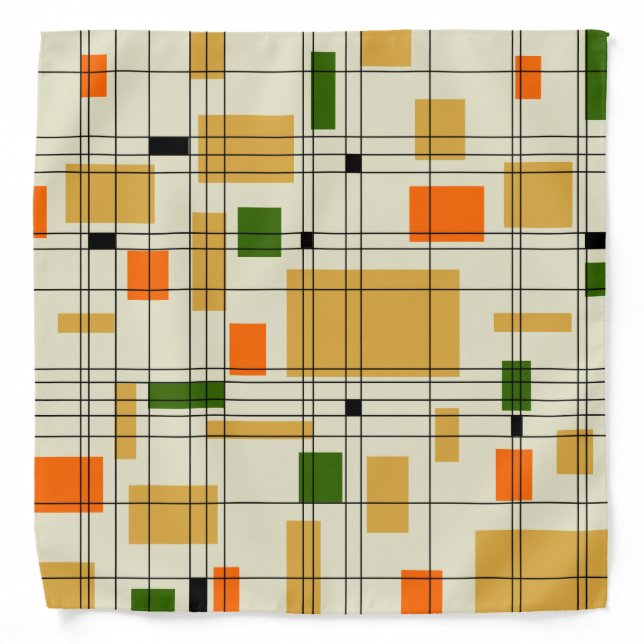 Mid Century Grid Bandana (Front)