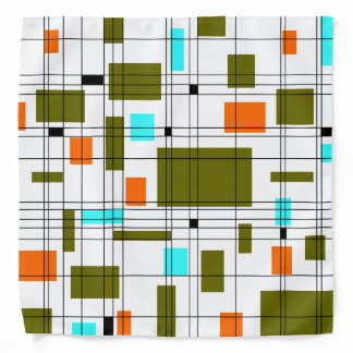 Mid Century Grid Bandana