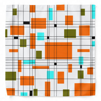 Mid Century Grid Bandana