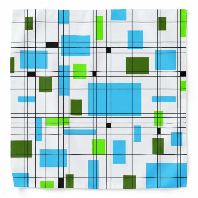 Mid Century Grid Bandana (Front)