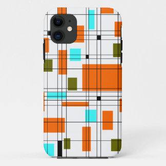 Mid Century Grid iPhone 11 Case