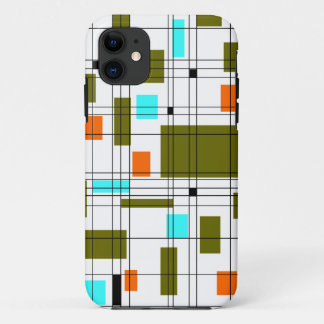 Mid Century Grid iPhone 11 Case