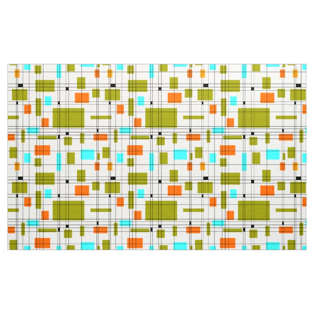 Mid Century Grid Fabric (Yard)