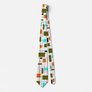 Mid Century Grid Neck Tie