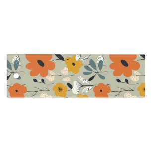 Mid Century Inspired Floral Pattern Ruler