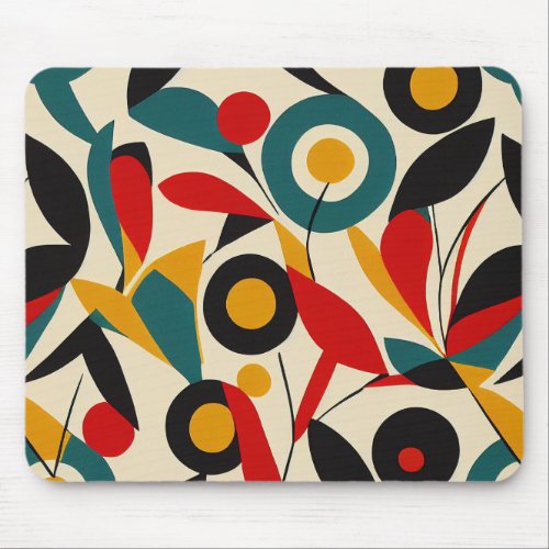 Mid century inspired mouse pad