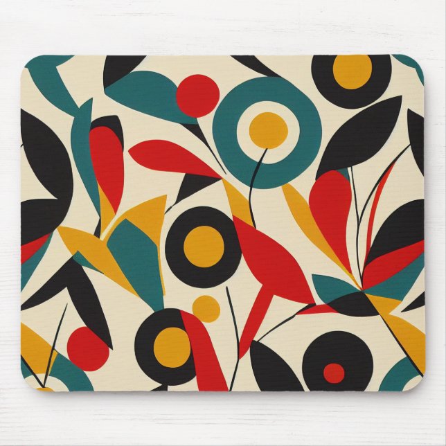 Mid century inspired mouse pad (Front)