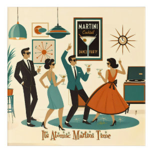 Mid Century Its Atomic Martini Time Cocktail Party Acrylic Print