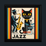 Mid Century Jazz Age HepCat Black Cat Gift Box<br><div class="desc">Welcome to my Mid Century Fantasy World! Designs in this store are born of growing up in a Mid Century home complete with Martini loving parents. Break out the cocktails. Merging fact with fantasy within Mid Century Modern, Jazz, Retro Futuristic, Atomic and Space Age Designs.</div>