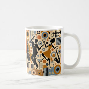 Mid Century Jazz Age Minimalist Art Martini Dance Coffee Mug