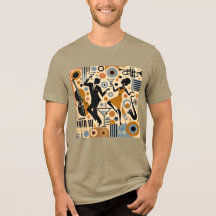 Mid Century Jazz Age Minimalist Art Martini Dance