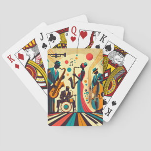 Mid Century Jazz Age Quartet Poker Cards