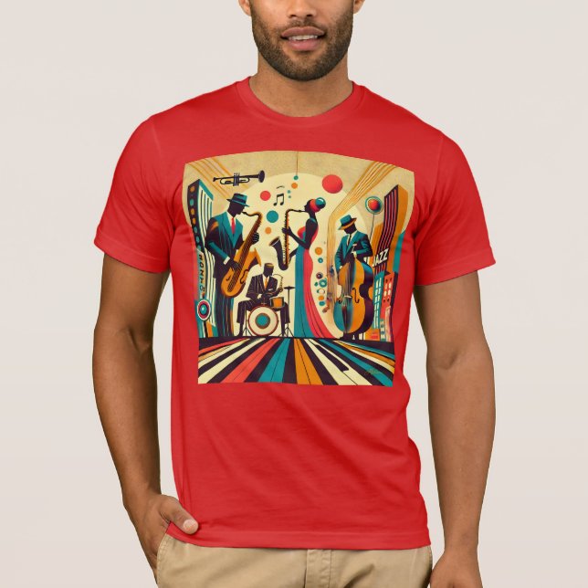 Mid Century Jazz Age Quartet T-Shirt (Front)