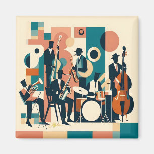Mid Century Jazz Age Sextet Magnet