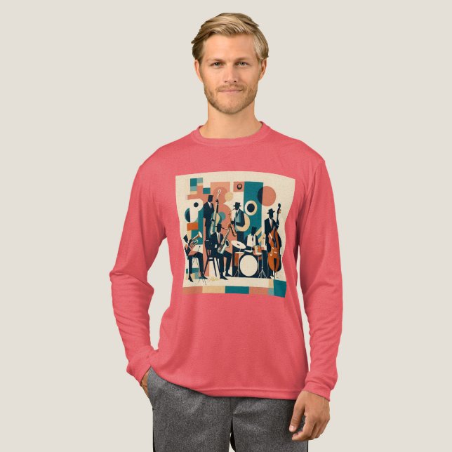 Mid Century Jazz Age Sextet Tri-Blend Shirt (Full Front)
