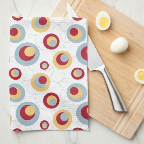 Mid Century Leopard Spots Retro Throwback Pattern Kitchen Towel