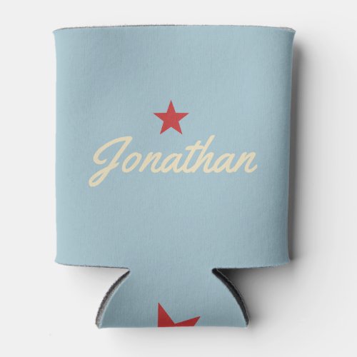 Mid-Century Light Sky Vintage R Star Signature Can Cooler