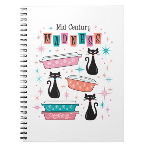Mid_Century Madness Pyrex Cats Atomic Notebook