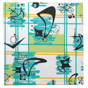 Mid Century Madras Cloth Napkin