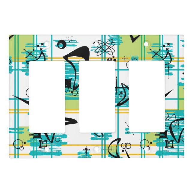 Mid Century Madras Light Switch Cover (Front)