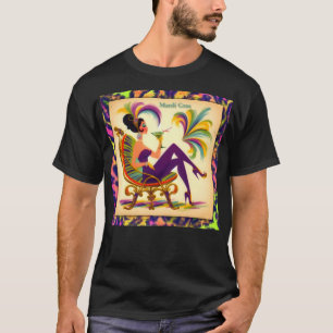 Mid Century Mardi Gras Woman With A Martini T-Shirt