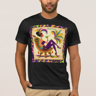 Mid Century Mardi Gras Woman With A Martini T-Shirt