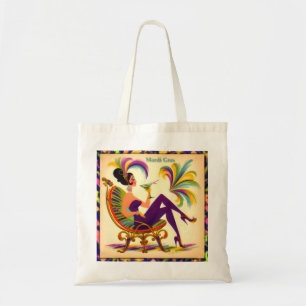 Mid Century Mardi Gras Woman With A Martini Tote Bag
