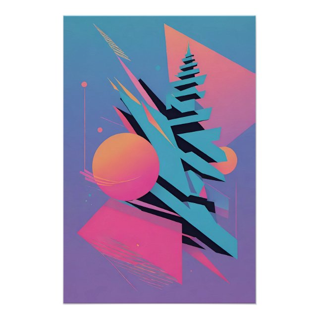 Mid-Century Memphis Design - Ken Gage Art Poster (Front)