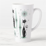 Mid Century Meow Retro Atomic Cats &#169;studioxtine Latte Mug