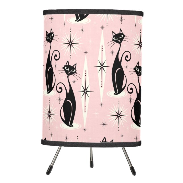 Mid Century Meow Tripod Lamp (Front)