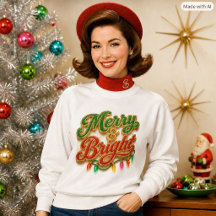 Mid‑Century Merry & Bright Retro Christmas Lights