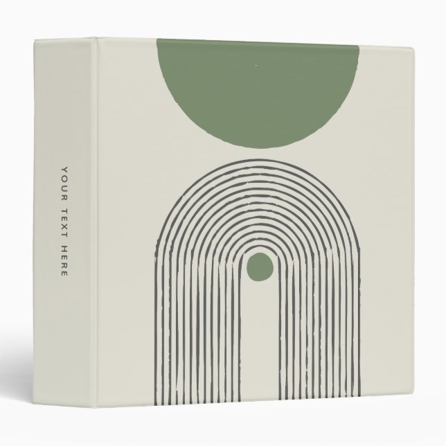 Mid century minimal arch balance 3 ring binder (Front/Spine)