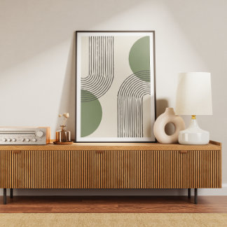 Mid century minimal art poster