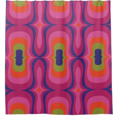 Mid century mod 60s 70s shower curtain