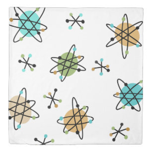 Mid-Century Mod Atomic Duvet Queen Cover