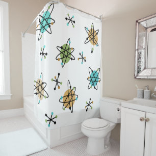 Mid-Century Mod Atomic Shower Curtain